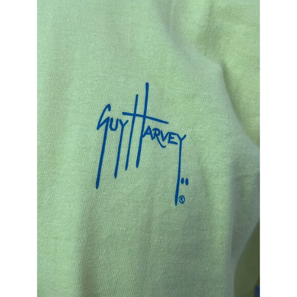 Guy Harvey Men Yellow Classic Fit Short Sleeve Graphic T-Shirt Size L - Picture 7 of 8